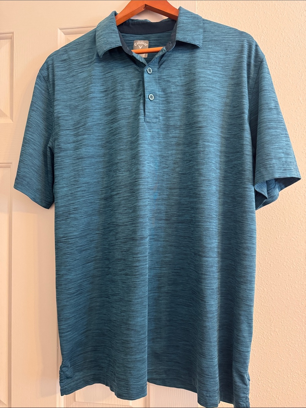 Callaway Men's Blue Space-Dye Golf Polo